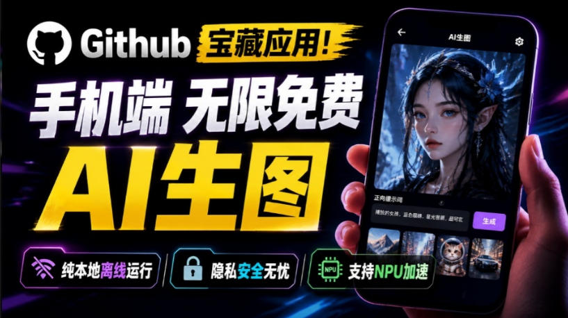 Github宝藏应用！手机端无限免费AI生图，纯本地离线运行，支持NPU加速斩获3.1k stars，local-dream-邪修侠 - 演示