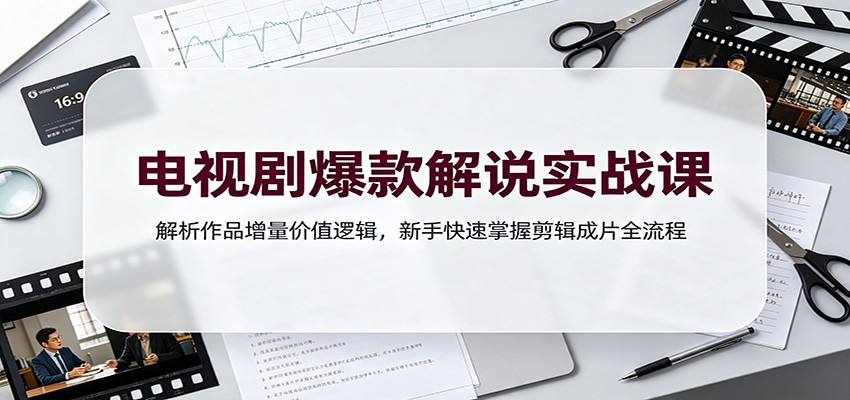 电视剧爆款解说实战课：解析作品增量价值逻辑，新手快速掌握剪辑成片全流程-邪修侠 - 演示