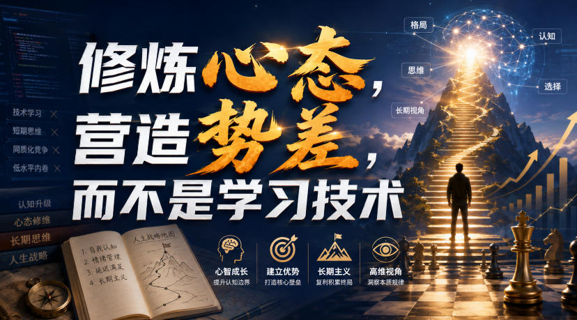 付费文章：修炼心态，营造势差，而不是学习技术-邪修侠 - 演示