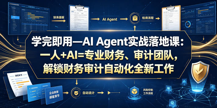 学完即用—AI Agent实战落地课：一人+AI=专业财务、审计团队，解锁财务审计自动化全新工作模式（更新0804）-小白项目网