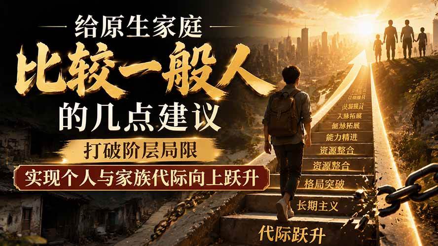 (19708期)付费文章:给原生家庭比较一般人的几点建议,打破阶层局限,实现个人与家族代际向上跃升-小栈博客测试网