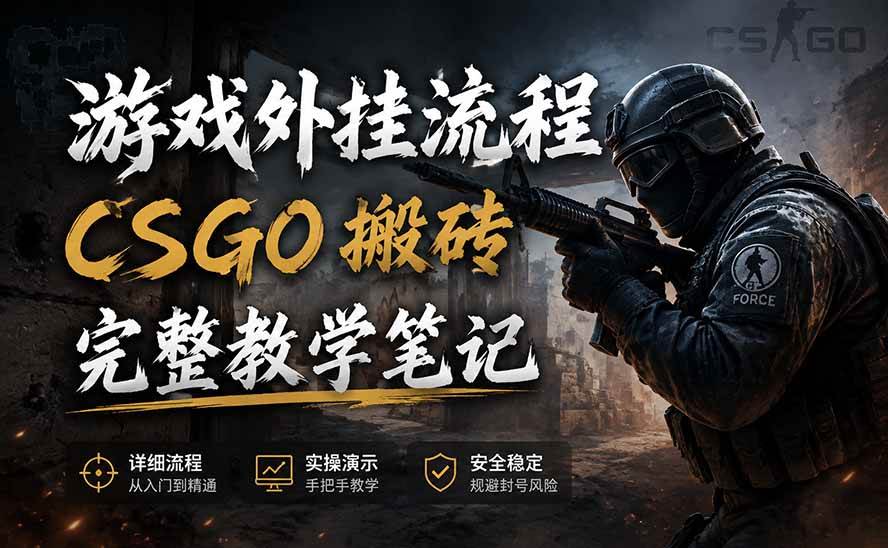 (19719期)游戏挂机全流程笔记分享,CSGO游戏搬砖,小白看了当天学会见收益-邪修侠 - 演示