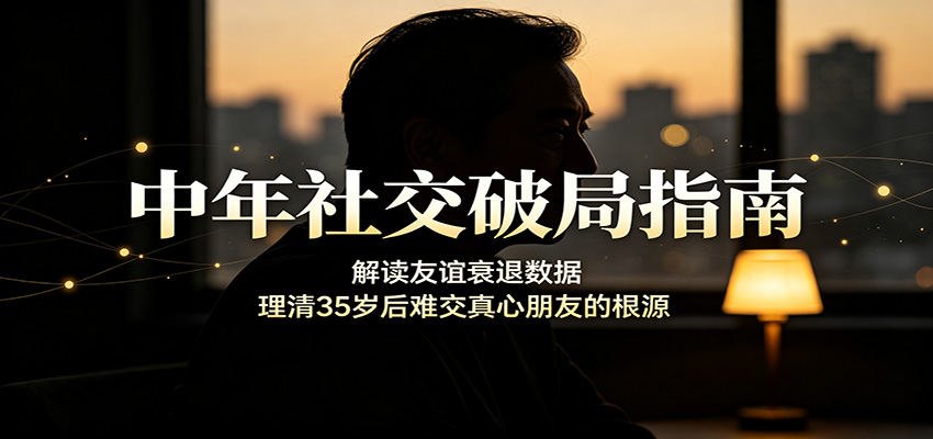 中年社交破局指南：解读友谊衰退数据，理清35岁后难交真心朋友的根源-怪兽网创俱乐部