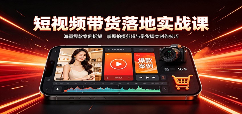 短视频带货落地实战课:海量爆款案例拆解,掌握拍摄剪辑与带货脚本创作技巧-邪修侠 - 演示