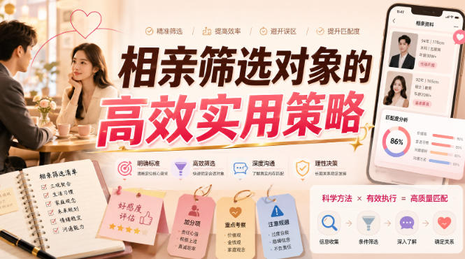 付费文章：相亲筛选对象的高效实用策略-怪兽网创俱乐部