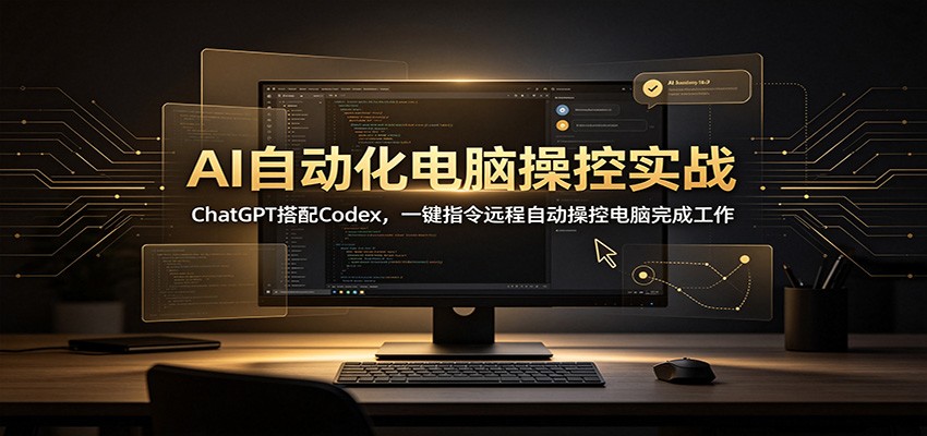 AI自动化电脑操控实战：ChatGPT搭配Codex，一键指令远程自动操控电脑完成工作-邪修侠 - 演示