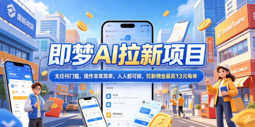 2026年即梦AI拉新项目最新玩法，无任何门槛，操作非常简单，人人都可做，拉新佣金最高13米每单(更新08月07日)-怪兽网创俱乐部