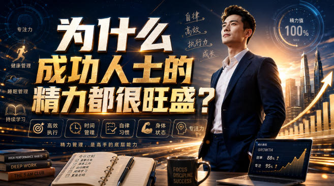 付费文章:为什么成功人士的精力都很旺盛?-怪兽网创俱乐部