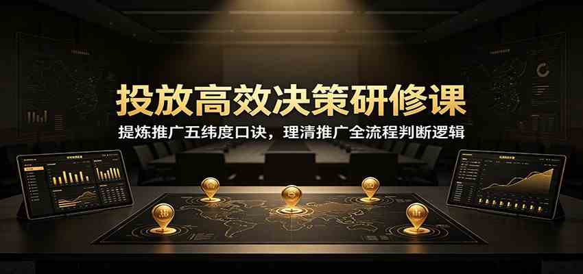 投放高效决策研修课：提炼推广五纬度口诀，理清推广全流程判断逻辑-邪修侠 - 演示