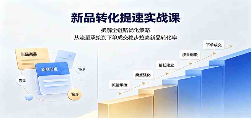 新品转化提速实战课:拆解全链路优化策略,从流量承接到下单成交稳步拉高新品转化率-邪修侠 - 演示