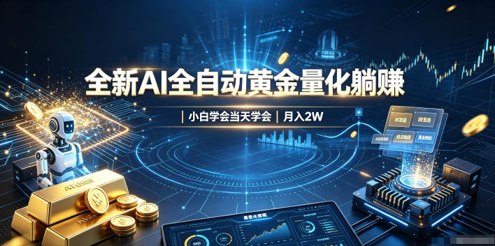 全新AI全自动黄金量化躺賺：小白学会当天学会，月入2W！【揭秘】-邪修侠 - 演示