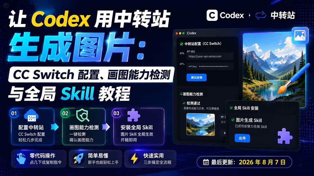 (19777期)让 Codex 用中转站生成图片:CC Switch 配置、画图能力检测与全局 Skill 教程-小栈博客测试网