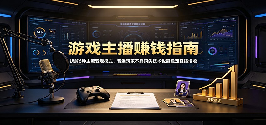 游戏主播赚钱指南：拆解6种主流变现模式，普通玩家不靠顶尖技术也能稳定直播增收-邪修侠 - 演示