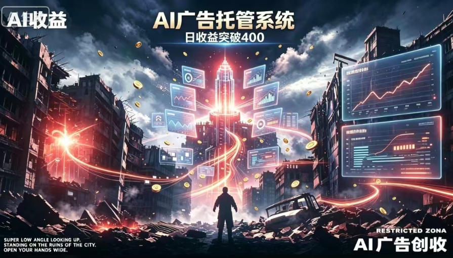 AI智能广告，全自动化运行，单日可达400+，小白新手0基础上手【揭秘】-多课资源站