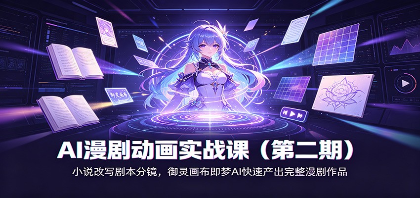 AI漫剧动画实战课（第二期)：小说改写剧本分镜，御灵画布即梦AI快速产出完整漫剧作品-邪修侠 - 演示