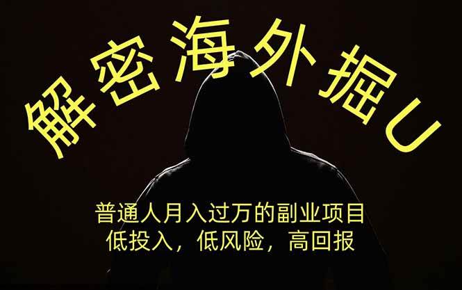 （19841期）解密海外掘U，普通人月入过万的副业项目，低投入、低风险高回报，没有之一-小栈博客测试网