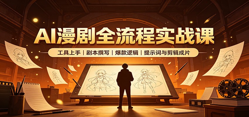 AI漫剧全流程实战课:工具上手、剧本撰写、爆款逻辑、提示词与剪辑成片-邪修侠 - 演示