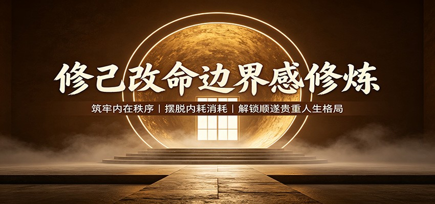 修己改命边界感修炼：筑牢内在秩序，摆脱内耗消耗，解锁顺遂贵重人生格局-多课资源站