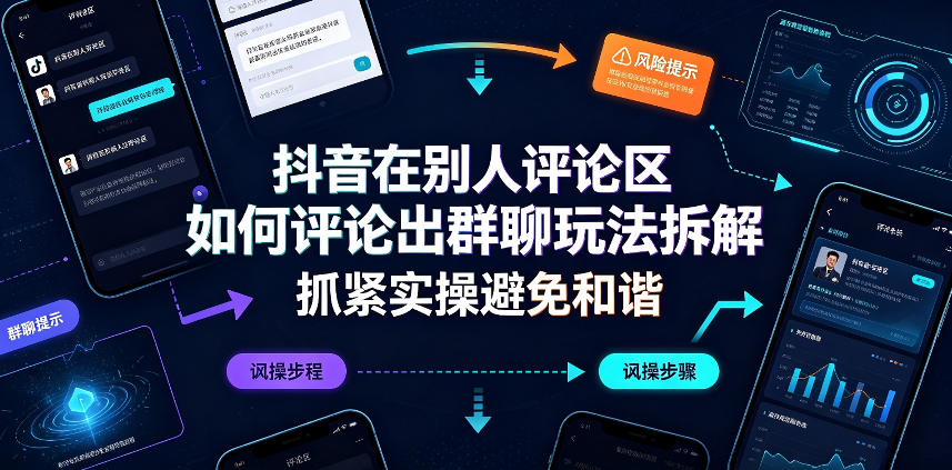 抖音在别人评论区如何评论出群聊玩法拆解,抓紧实操避免和谐-邪修侠 - 演示