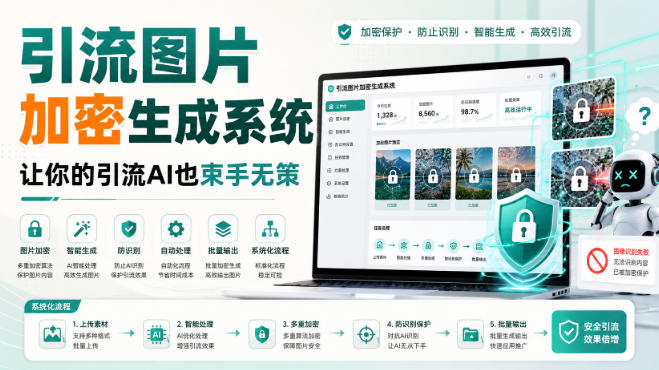 引流图片加密生成系统，让你的引流AI也束手无策-多课资源站