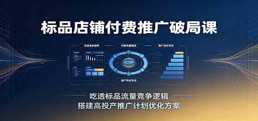 标品店铺付费推广破局课：吃透标品流量竞争逻辑，搭建高投产推广计划优化方案-邪修侠 - 演示