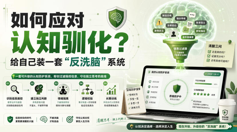付费文章:如何应对认知驯化?给自己装一套“反洗脑”系统-90网