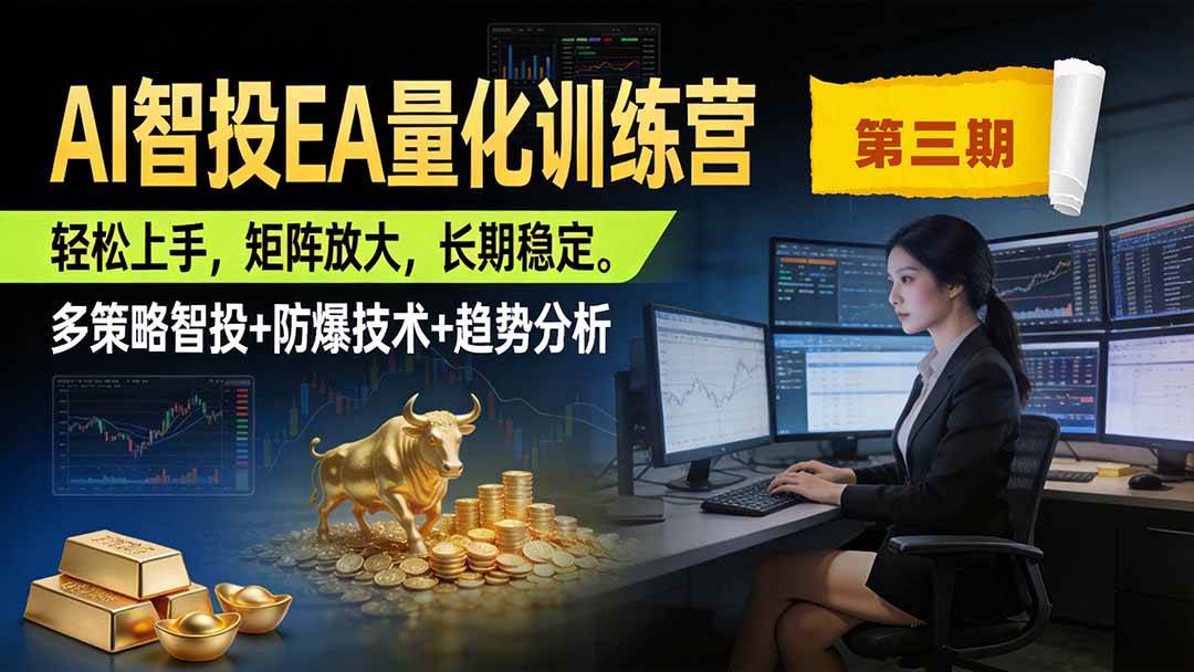 (19737期)AI智投EA量化训练营第三期,多策略智投+防爆技术+趋势分析 ,小白轻松上手,矩阵放大,长期稳定,日入500U。-邪修侠 - 演示