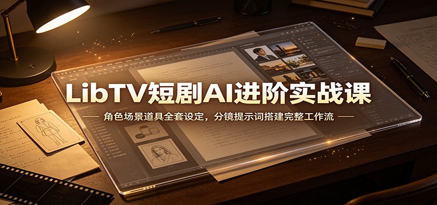 LibTV短剧AI进阶实战课:角色场景道具全套设定,分镜提示词搭建完整工作流-邪修侠 - 演示