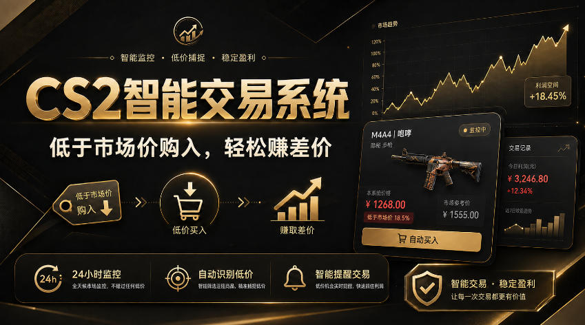 CS2智能交易系统，轻松賺差价|自动运行，无需自己挂G|数据支持任何形式验证【揭秘】-小白项目网