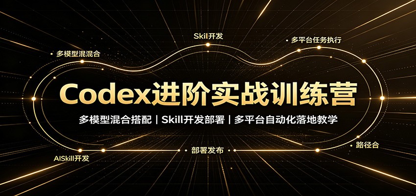 Codex进阶实战训练营：多模型混合搭配，Skill开发部署，多平台自动化落地教学-小白项目网