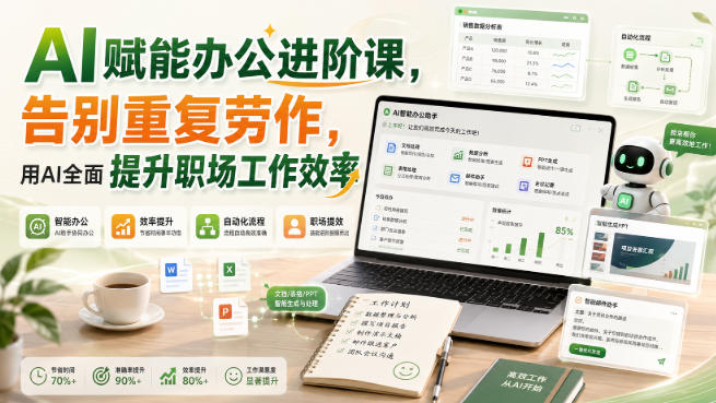 AI赋能办公进阶课，告别重复劳作，用AI全面提升职场工作效率-邪修侠 - 演示