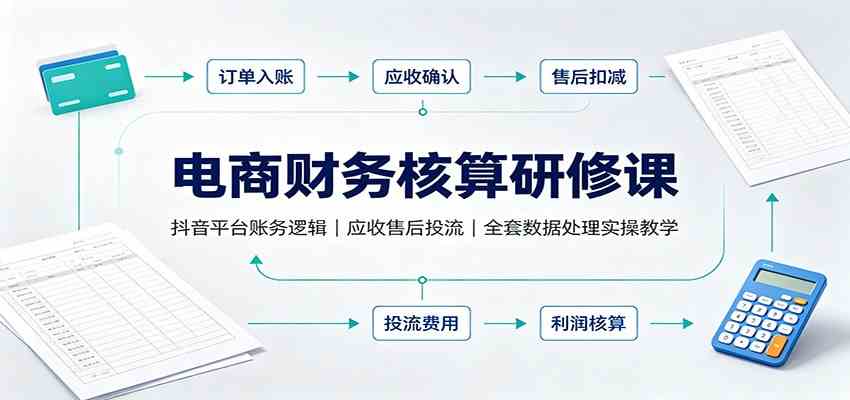 电商财务核算研修课：抖音平台账务逻辑，应收售后投流，全套数据处理实操教学-邪修侠 - 演示