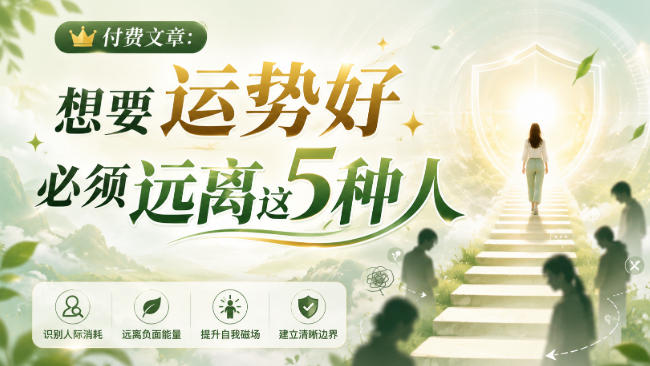 付费文章：想要运势好，必须远离这5种人-多课资源站