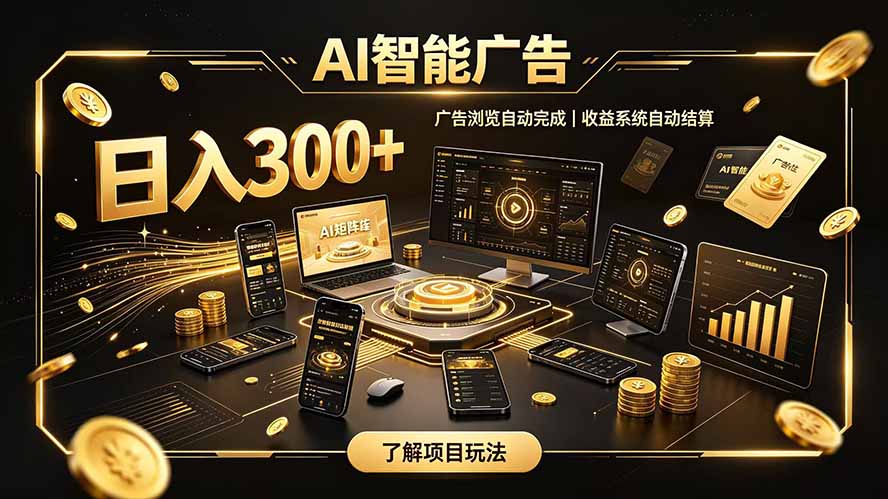 自研 AI 系统｜轻资产起步｜长期稳定收益｜宝妈 上班族轻轻松松日入300+-多课资源站