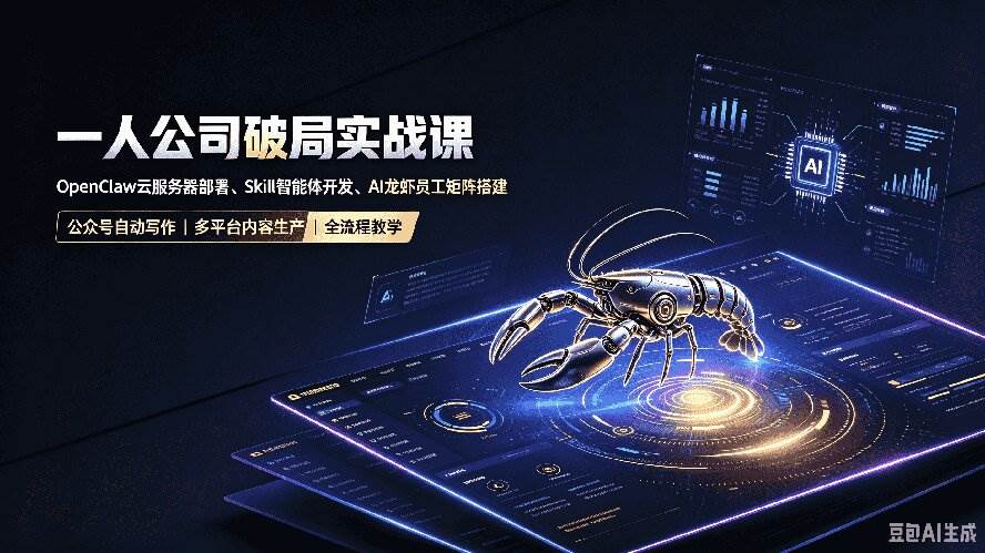 (19995期)一人公司破局实战课|OpenClaw云服务器部署、Skill智能体开发、AI龙虾员工矩阵搭建,公众号自动写作与多平台内容…-邪修侠 - 演示