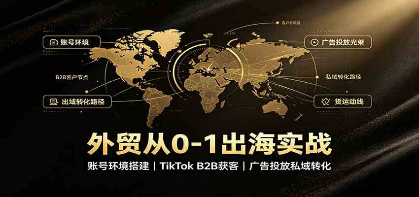 外贸从0-1出海实战:账号环境搭建,TikTok B2B获客,广告投放私域转化-邪修侠 - 演示