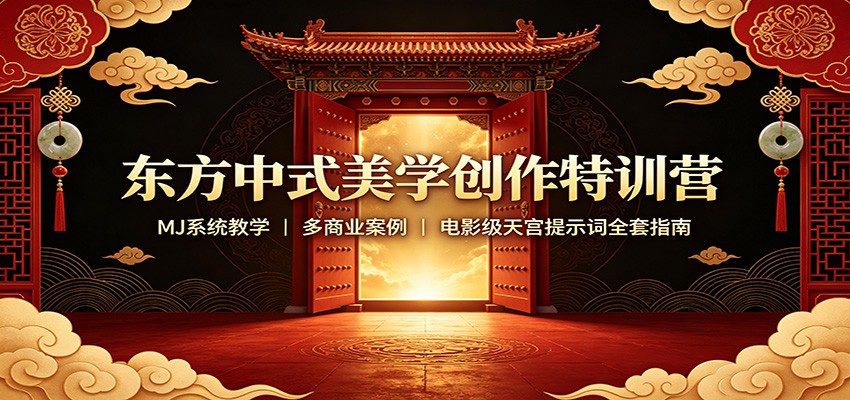 东方中式美学创作特训营：MJ系统教学，多商业案例，电影级天宫提示词全套指南-邪修侠 - 演示