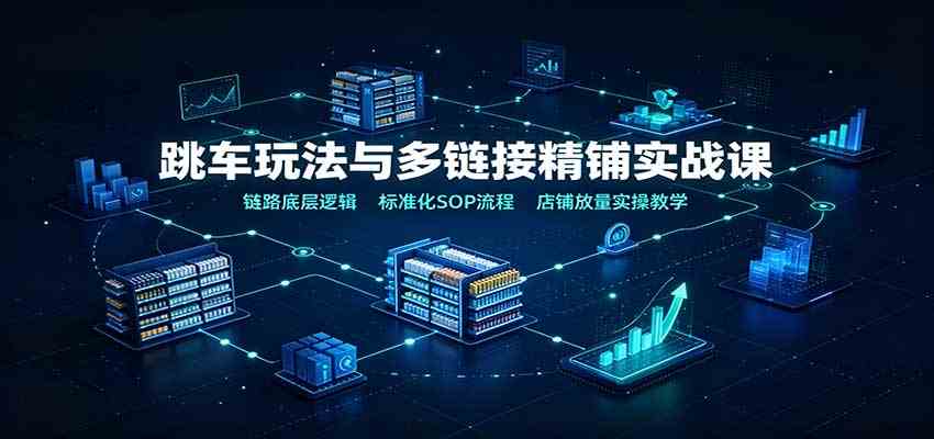 跳车玩法与多链接精铺实战课：链路底层逻辑，标准化SOP流程，店铺放量实操教学-邪修侠 - 演示