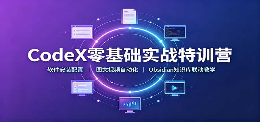 CodeX零基础实战特训营：软件安装配置，图文视频自动化，Obsidian知识库联动教学-邪修侠 - 演示