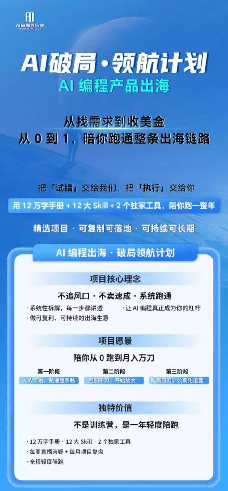 （20099期）AI编程产品出海领航计划-更新：12万字手册+12大Skill+2个独家工具，从找需求到上线收美金跑通全链路