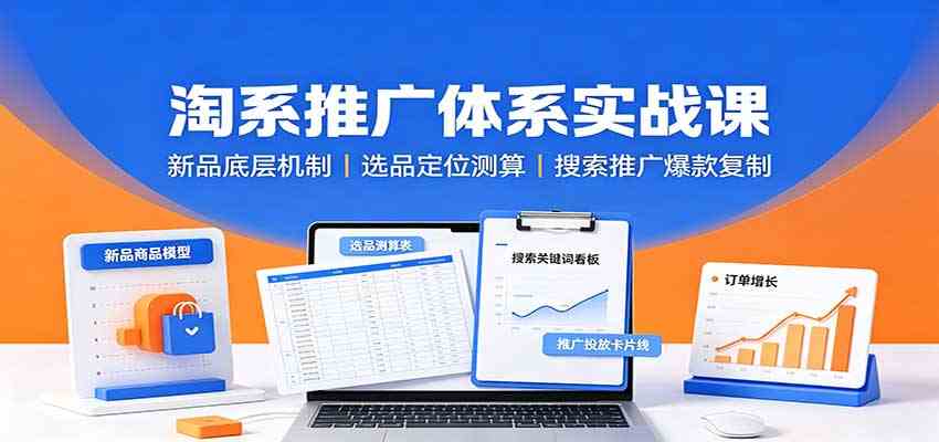 淘系推广体系实战课：新品底层机制，选品定位测算，搜索推广爆款复制-邪修侠 - 演示