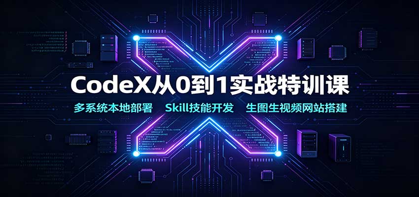 CodeX从0到1实战特训课：多系统本地部署，Skill技能开发，生图生视频网站搭建-邪修侠 - 演示
