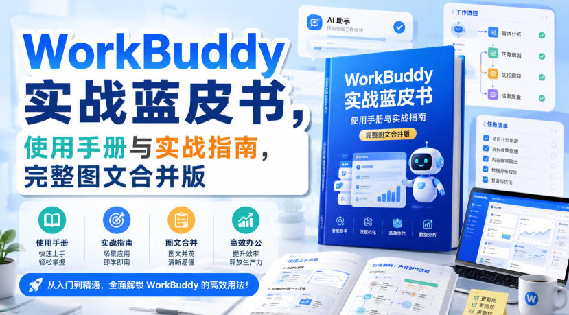 WorkBuddy实战蓝皮书，使用手册与实战指南，完整图文合并版-怪兽网创俱乐部