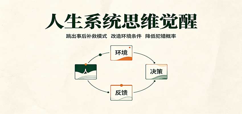 人生系统思维觉醒：跳出事后补救模式，改造环境条件，降低犯错概率-怪兽网创俱乐部