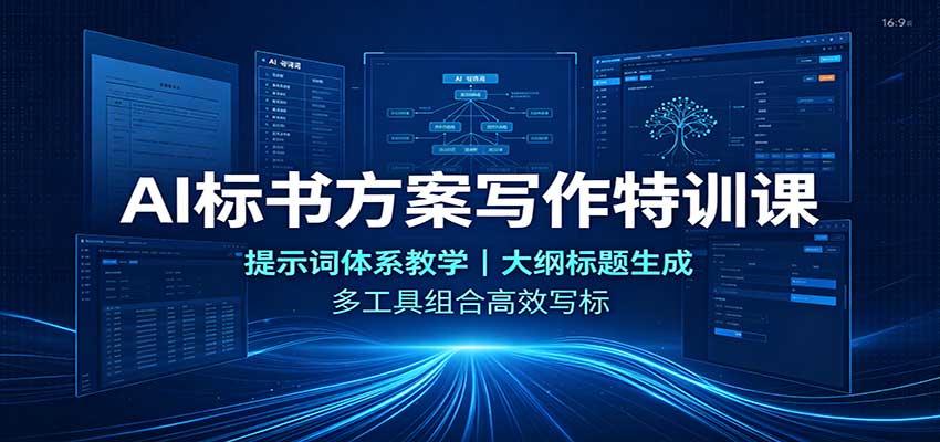 AI标书方案写作特训课：提示词体系教学，大纲标题生成，多工具组合高效写标-邪修侠 - 演示