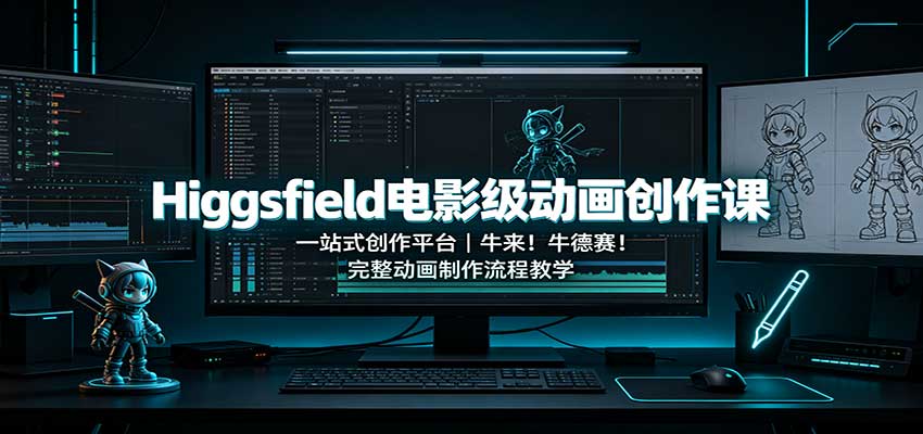 Higgsfield电影级动画创作课：一站式创作平台，牛来！牛德赛！完整动画制作流程教学-邪修侠 - 演示