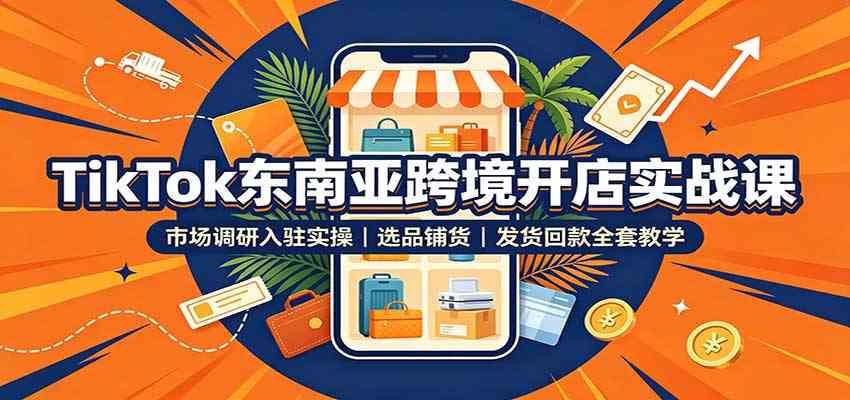 TikTok东南亚跨境开店实战课：市场调研入驻实操，选品铺货，发货回款全套教学-邪修侠 - 演示