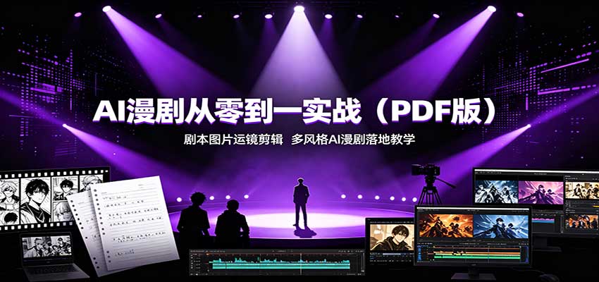 AI漫剧从零到一实战(PDF版):剧本图片运镜剪辑,多风格AI漫剧落地教学-邪修侠 - 演示