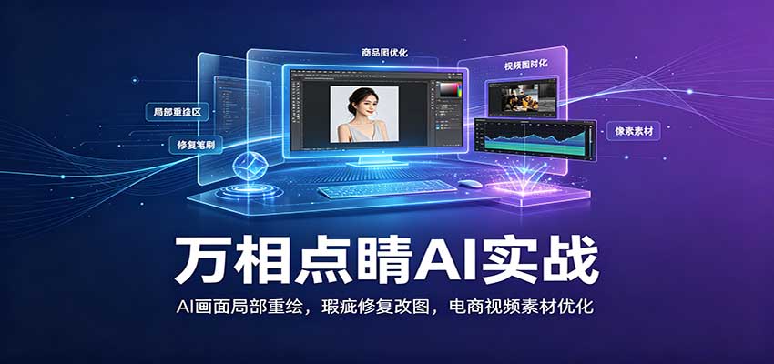 万相点睛AI实战：AI画面局部重绘，瑕疵修复改图，电商视频素材优化-邪修侠 - 演示