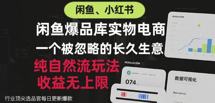 闲鱼小红书实物电商，纯自然流玩法，一个被忽略的长久生意，收益无上限【揭秘】-怪兽网创俱乐部